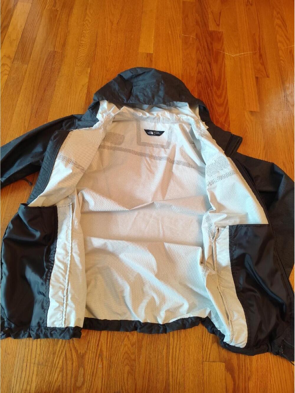 North Face Venture 2 Full Zip Hooded Rain Jacket Dark Heather Grey Size Large - Picture 5 of 12